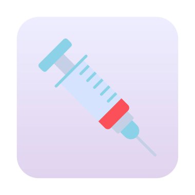 Enjeksiyon şırınga simgesi, vektör illüstrasyonu 