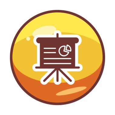 Düz Pie Grafik ikon vektör çizimi