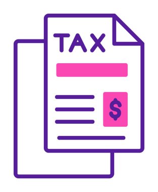 vergi ödeme ikonu vektör illüstrasyonu