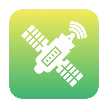 Uydu Simgesi, vektör illüstrasyonu 