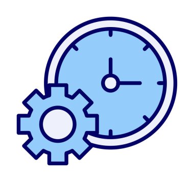 Zaman Yöneticisi web simgesi vektör illüstrasyonu