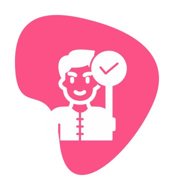 Bayrak taşıyan adam, vektör illüstrasyonu 