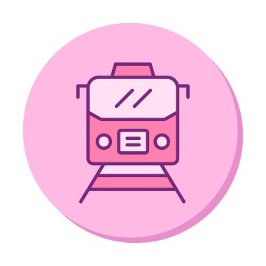 tren simgesi, vektör illüstrasyonu 