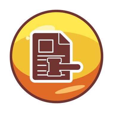 Açık artırma ya da Yargıç Tokmak simgesi düz stilde