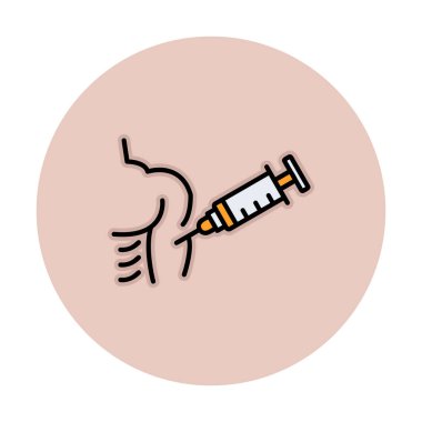 Aşılama web simgesi, vektör illüstrasyonu