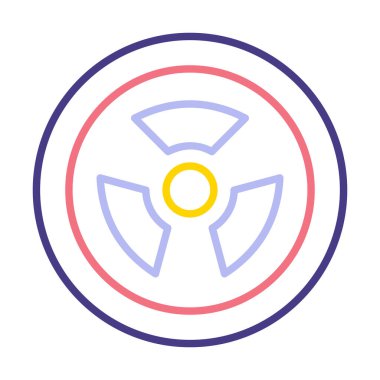 Radyasyon işareti. Web simgesi basit tasarım