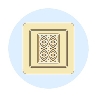 Nikotin yaması vektör illüstrasyonu  