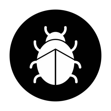  Basit düz uğur böceği vektör çizimi tasarımı