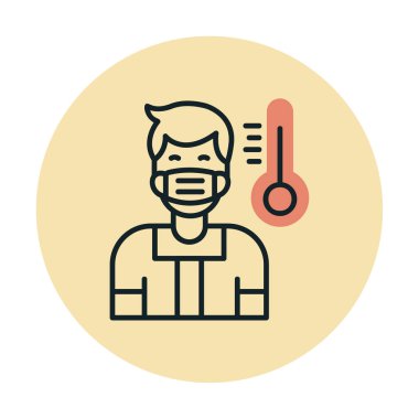 Maske simgesi takan basit bir adam, taslak biçimi