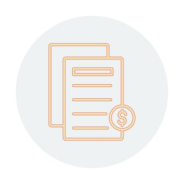 Bill düz simgesi, vektör illüstrasyonu