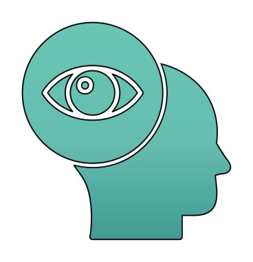 vizyon. Web simgesi basit illüstrasyon                 