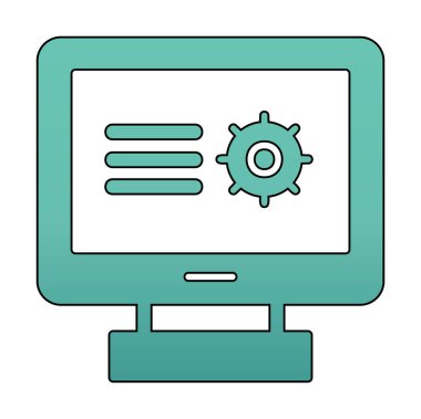 Basit Araştırma simgesi, vektör illüstrasyonu