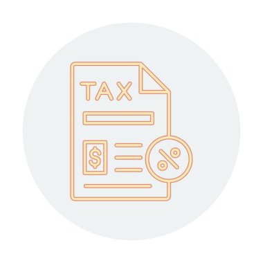 Vergi Kağıtları simgesi, vektör illüstrasyonu               