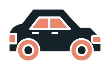 Araba düz simgesi. Vektör çizim 