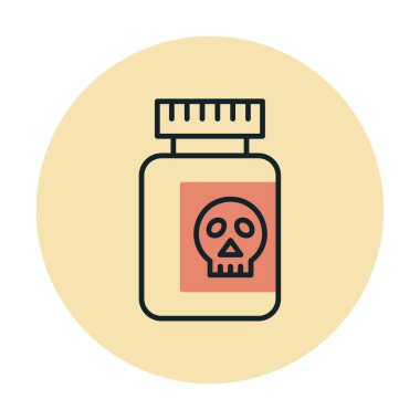 Zehir. Web simgesi basit illüstrasyon 