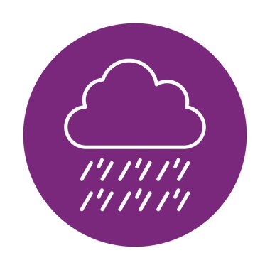 yağmur simgesi, vektör illüstrasyonu  