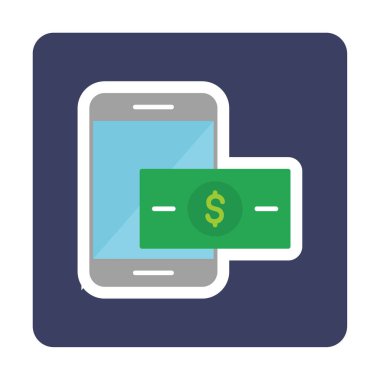 Çevrimiçi Vergi Ödenmiş simge tasarımı, vektör illüstrasyonu  