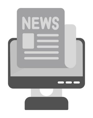 Basit Canlı Haber simgesi, vektör illüstrasyonu