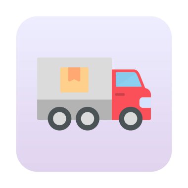 kamyon simgesi, vektör illüstrasyonu