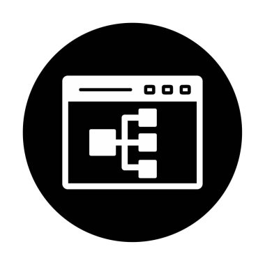 Çevrimiçi Akış Çizelgesi modern simgesinin vektör illüstrasyonu                  