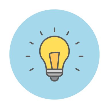 Fikir ampulü simgesi, vektör illüstrasyon tasarımı