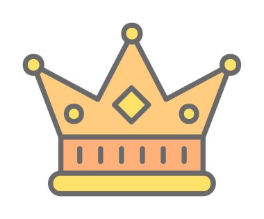  Basit bir taç. Web simgesi illüstrasyonu 