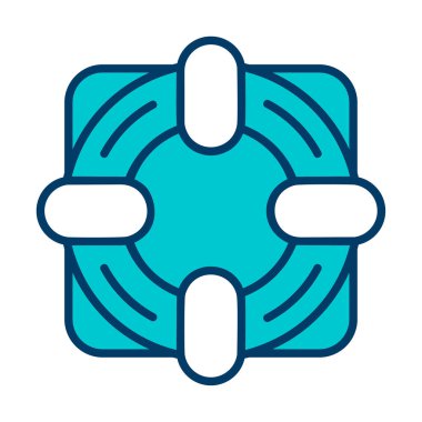 Bir cankurtaran simgesinin vektör illüstrasyonu