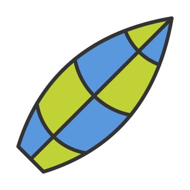 sörf tahtası vektör illüstrasyonu modern simge