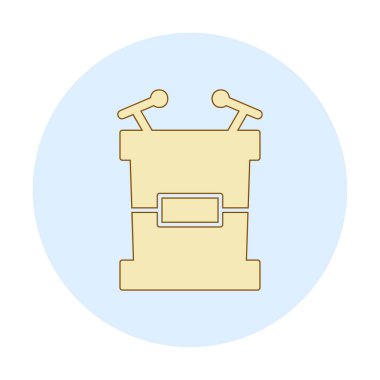 Modern Tribune simgesinin vektör çizimi                     