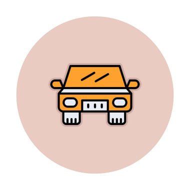 Araba düz simgesi. Vektör çizim 