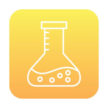 Matara ikonu. Laboratuvar ekipmanları. vektör illüstrasyonu.                     