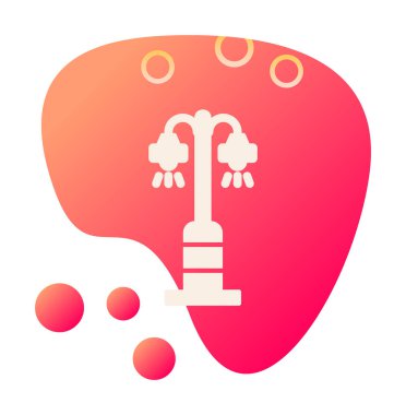 Sokak lambası. Web simgesi basit illüstrasyon 