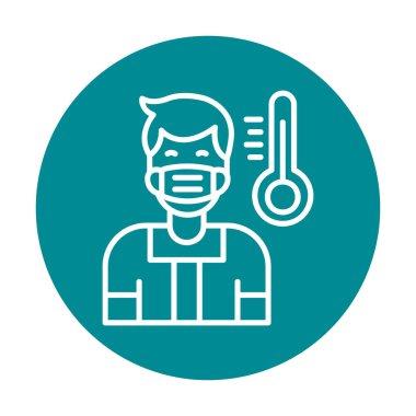 Maske simgesi takan basit bir adam, taslak biçimi