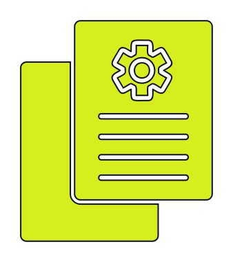 Çalışma Raporu. Web simgesi basit illüstrasyon