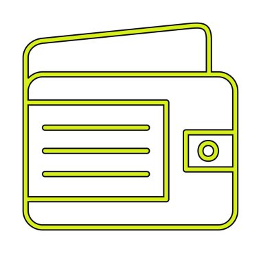 Cüzdan web simgesi, vektör illüstrasyon tasarımı