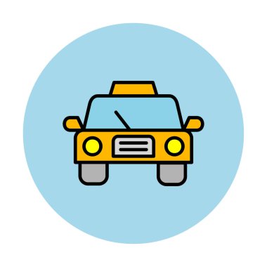 taksi simgesi vektör illüstrasyonu 