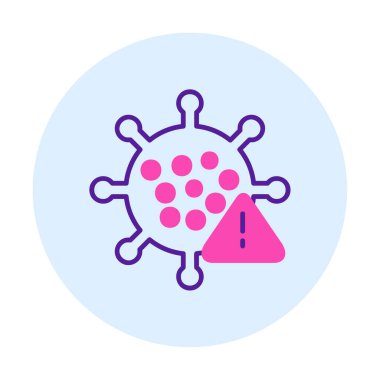 Coronavirus hastalığı ikonu, vektör illüstrasyonu  