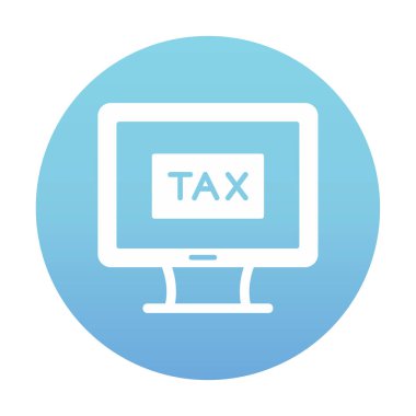 vergi ödeme ikonu vektör illüstrasyonu