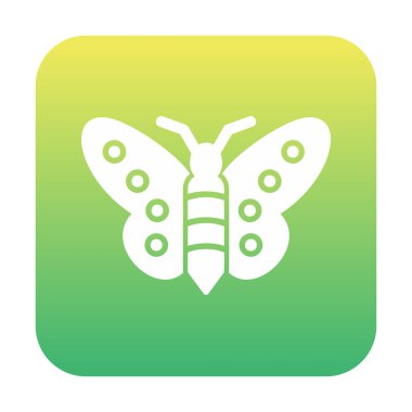 Kelebek Vektör Simgesi Düz Çizim 