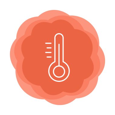 Modern termometre simgesinin vektör çizimi 