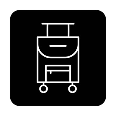 Bavul seyahat çantası ikonu. Bagaj kavramı                                   