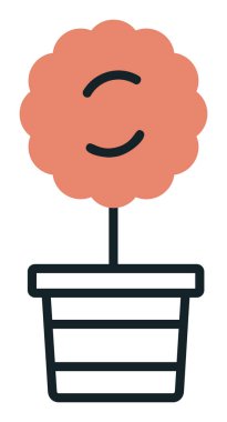 Myrtus bitki ikonu vektör çizimi