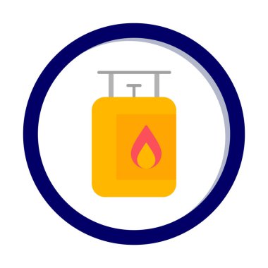 gaz tankı ikonu vektör illüstrasyonu