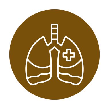 akciğer simgesi, vektör illüstrasyonu  