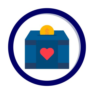 Charity Kutu vektör simgesi 