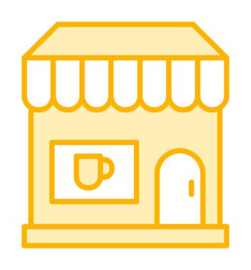 Kafe ikonu vektör illüstrasyonu