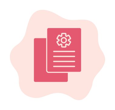 Çalışma Raporu. Web simgesi basit illüstrasyon