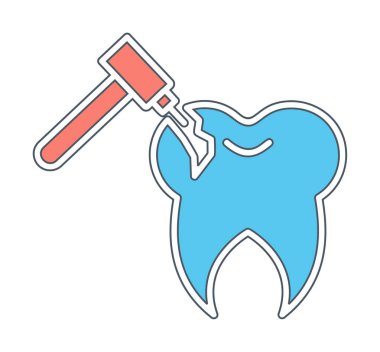 Diş delme ikonu vektör illüstrasyonuName