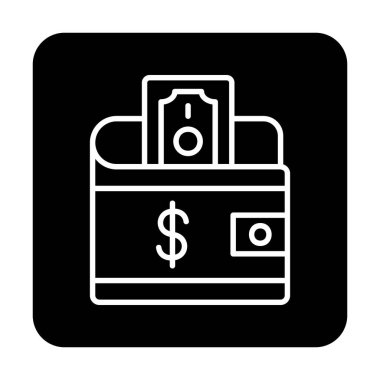 Dolar işareti simgesi vektör tasarımlı cüzdan