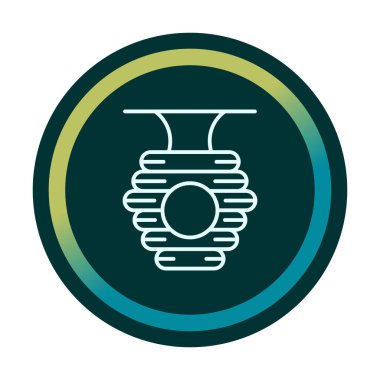 Arı kovanı simgesi vektör illüstrasyonu